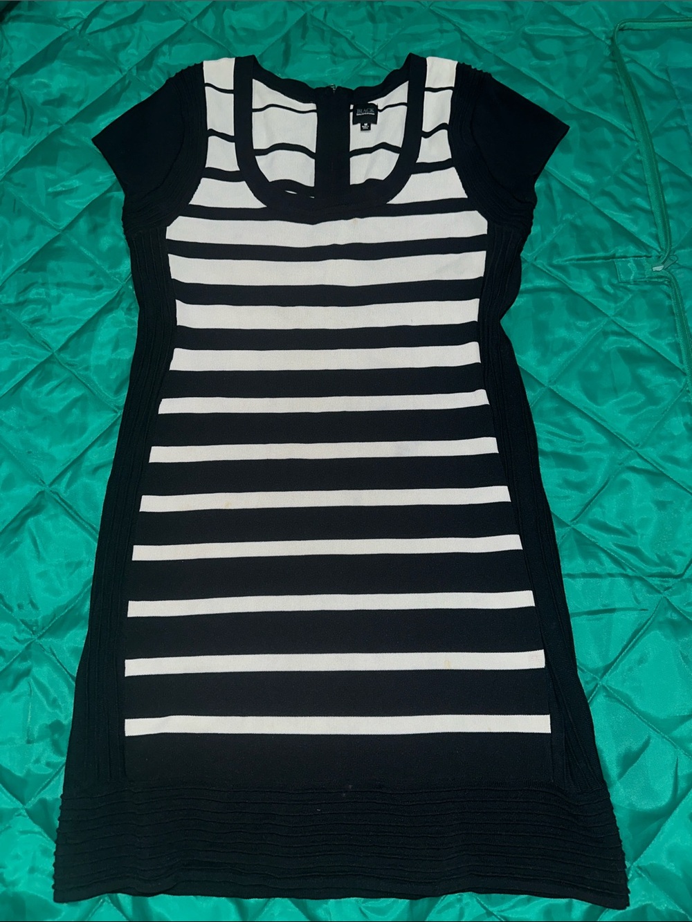 Saks Fifth Avenue Black and White Striped Dress